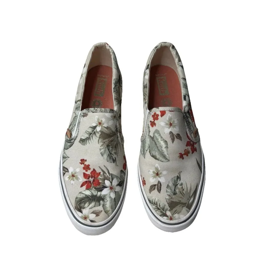 Keds Jump Kick Slip On Tropical Beige WF64967 Sneakers Comfy Casual Women's 9